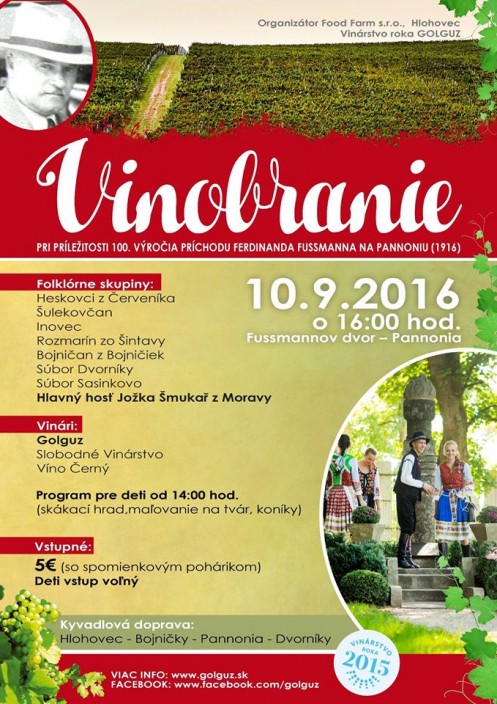 Vinobranie a spomienka na Ferdinanda Fussmanna